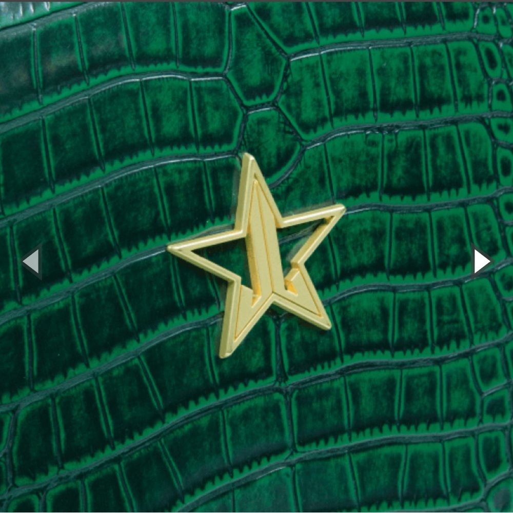 Jeffree Star Cosmetics Green Faux Crocodile Leather Backpack. Rare - Picture 3 of 8